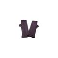 Handmade Knit Hand Warmers 100% Wool Winter Fingerless Plain Fleece Lined Gloves One Size Purple