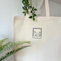 Sausage Dog Polaroid Embroidered Tote Bag | Handmade Gift |Reusable |Sustainable 100% Cotton |Long Handle Shoulder |Eco Friendly