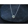 Green Sapphire Necklace in 18K Rose Gold - Gemstone Pendant Gift For Her