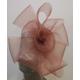 Light Pale Caramel Toffee Brown Crin Fascinator Millinery Burlesque Headband Wedding Hat Hair Piece