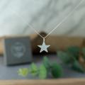 Sterling Silver Dainty Initial Star Necklace Mothers Day Children Kids Mummy Mum Gift Jewellery Pendant Name Personalised Letter Birthday
