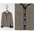 Elisa Cavaletti By Daniela Dallavalle Viscose/Wool Knit Top Blouse Sweater Embellished Striped Size Xxl/2Xl