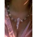 Divine Unconditional Love , Kunzite Crystal Necklace, Ceremonial . High Vibration, New Earth, Channeling Star Seed