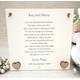 Mother & Father Of The Bride Gift From Groom, Parents Poem, Wedding Gift, New In-Laws Present