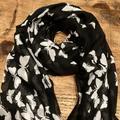 Butterfly Print Scarf - Black & White