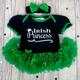 Baby Girl's Irish Princess Tutu Romper With Bow Headband, Keepsake Newborn Girl Dress, Celebrate Sequin Party St Patrick's Day