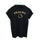 Peachy T Shirt Pastal, Peach Modern Tee Summer Slogan Black Top Adult Sm - Xxxl