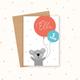 Personalised 1st Birthday Card, Happy First Birthday, Age Birthday, Card 1, Animal Koala, UK