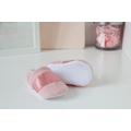 Baby Shoes/ 0-3M Baby Walker Girls Toddler Shoes/Baby Slippers/Pink Corduroy Shoe With Satin Trim At Front