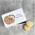 Personalised Hedgehog Biscuit Tin, Christmas Family Tin, Novelty Sweetie Treat Storage, Reusable