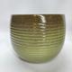 Wild Grass Green Ribbed Ceramic Planter Pot - Houseplant