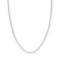 3.7mm Semi-Solid Miami Cuban Chain Necklace Real 14K White Gold