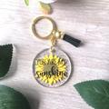 You Are My Sunshine.. Sunflower Theme Keyring - Resin/Glitter/Acrylic Gift/Favour/Keyring Gift Bag Charm/Tag