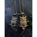 Owl Necklace Pendant-steampunk Necklace-Royal Necklace-Wisdom Symbol Necklace-Owl Lover Gift-Gift For Night