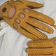 Women's Driving Gloves - Gold-Almond Hairsheep Leather