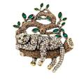 Heidi Daus Lazy Leopard Crystal Pin Brooch Swarovski Elements