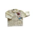 Vintage 70's Light Yellow Baby Sweater - Spanish New Old Stock Size 3 Months