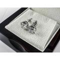 Round Cut 1.00 Ct H/Si2 Jewelry Diamond Stud Earrings 14K White Gold