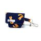 Dog Pouch, Navy Blue Fox Treat Pouch/ Waste Bag Carrier, Poo