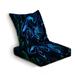 Outdoor Deep Seat Cushion Set Marble Neon Blue Green Abstract Texture on Black Multi Colored Paper Back Seat Lounge Chair Conversation Cushion for Patio Furniture Replacement Seating Cushion