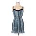 Forever 21 Casual Dress - Mini: Blue Print Dresses - Women's Size Small