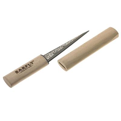 Barfly M37063 4" Ice Knife w/ Beech Wood Handle - Stainless Steel, Beige