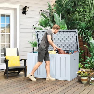 150 Gallon Outdoor Storage Waterproof Deck Box - N/A