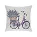 STP Goods Bike and Lavender Decorative Tapestry Throw Pillow