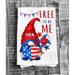 The Holiday Aisle® 4Th Of July Gnome Free To Be Me Flour Sack Tea Towel Flour Sack, Cotton in Red | 27 H x 27 W in | Wayfair