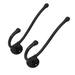 Winston Porter Josefien Rustic Heavy Duty Cast Iron Wall Hooks Retro Utility for Hanging Coat, Bag, Towel, Robe, Hat Metal in Black/Gray | Wayfair