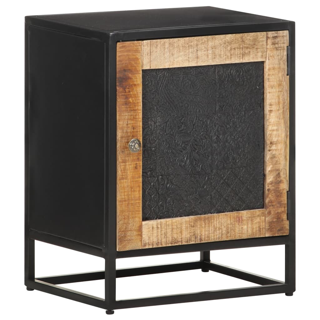 vidaXL Nachttisch 40x30x50 cm Raues Mangoholz Image