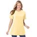 Plus Size Women's Perfect Crewneck Tunic by Woman Within in Banana (Size M)