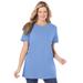 Plus Size Women's Perfect Crewneck Tunic by Woman Within in French Blue (Size 5X)