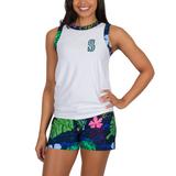 Women's Concepts Sport White Seattle Mariners Roamer Knit Tank Top & Shorts Set