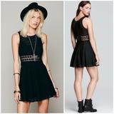 Free People Dresses | Free People Daisy Cutout Lace Black Sleeveless Dress | Color: Black | Size: 2