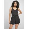 Jumpsuit URBAN CLASSICS "Urban Classics Damen Ladies Short Sleeveless Modal Jumpsuit", Damen, Gr. XXL, US-Größen, schwarz, 77% Modal, 23% Polyester, unifarben, loose fit, ohne Ärmel, Overalls