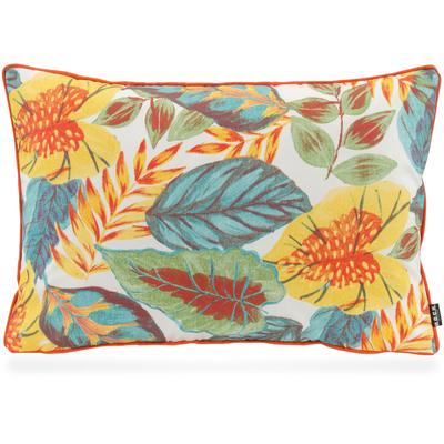 Dekokissen H.O.C.K. "Tropical" Gr. 2, bunt (aquablau, gelb, orange, gemustert), B:50cm H:10cm L:50cm, Polyacryl, Dekokissen_Sitzkissen_Kissenhüllen, Kissenhülle mit Füllung, 1 Stück Image