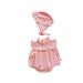 Qufokar Infant Baby Xmas Long Sleeve 2Pcs Outfit Gift Baskets for Baby Girl Baby Girls Short Ruffled Sleeve Solid Romper With Hat Outfit Set Clothes 2Pcs