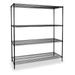 ZoroSelect Wire Shelving Unit 24 D x 72 W x 63 H 4 Shelves Black