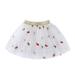 IROINNID Toddler Girls Tutu Skirts Cute Party Dance Skirts Strawberry Print Net Yarn Skirts Children Girls Tulle Princess Dressy Skirt On Sale
