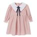 Qufokar Infant mas Outfit Girl Toddler Bunny Dress Children Kids Toddler Baby Girls Long Ruffled Sleeve Bowknot Corduroy Princess Dress Outfits Clothes