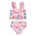 Gwiyeopda Toddler Baby Girl Bathing Suit Swimsuit Halter Top Bikini Bottoms Swimming 2PCS