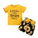 Qufokar Newborn Going Home Outfits Baby Girl Twin Outfits Baby Girl Clothes Outfits Cottonletter Print Ruffled Topscasual2Pcs Set