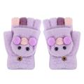 Qufokar Infant Gloves 12-18 Wool Glove Top Kids Knitted Flip Convertible Children Mittens Winter Warm Gloves Fingerless Kids Gloves & Mittens