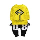Qufokar Boy Baby Clothes 6Months Baby Boy Girl Boy Kid Tops+Pants Set T-Shirt Printing Baby Toddler Outfits Clothes Letter Boys Outfits&Set