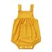 Qufokar Carter Baby Toddler Long Sleeve Shirt Ribbed Suspender Romper Boys Pocket Girls Bodysuit Solid Baby Girls Romper&Jumpsuit