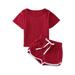 Qufokar Baby Girl Clothes 6-9 Months Little Girl Outfits 5T Baby Girl Clothes Outfitscottono Neck Topscasual2Pc Set