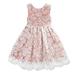 Kid Rompers for Girls Dress for Girls Size 8 Kids Toddler Girls Princess Pageant Dress Sleeveless Floral Lacy Prom Ball Gown Party Princess Dress Party Dresses for Babies Dresses for Girls Age 2