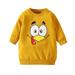 Qufokar Girls Undershirts 2T 5T Outfits for Girls Toddler Boys Girls Thanksgiving Day Long Sleeve Cartoon Prints Pullover Sweatshirt Tops