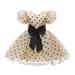 Qufokar 3 Months Girl Clothes Women Summer Dresses Patchwork 2-8Y Clothes Toddler Girls Party Bubble Print Tulle Sleeve Kids Princess Dress Girls Dresses